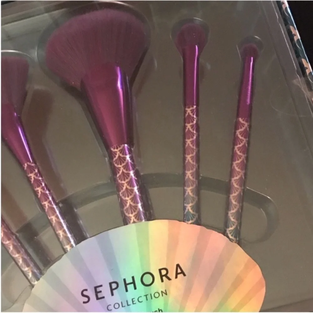Sephora Collection Ocean Crush Fan 5-Piece Brush Limited Edition Set
